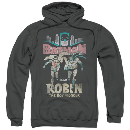 Batman Classic Tv Classic Duo Mens Hoodie Charcoal