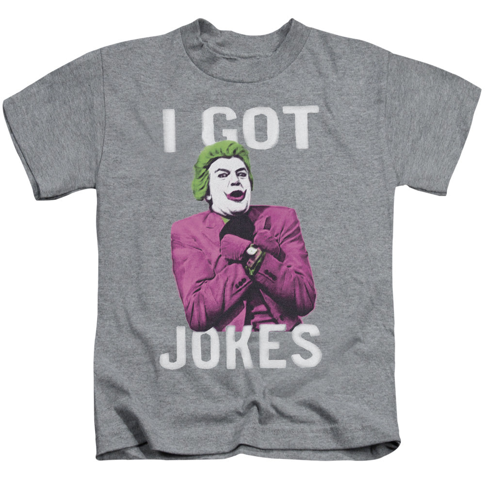 Batman Classic Tv Got Jokes Juvenile Kids Youth T Shirt Athletic Heather