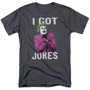 Batman Classic TV Got Jokes Mens T Shirt Charcoal