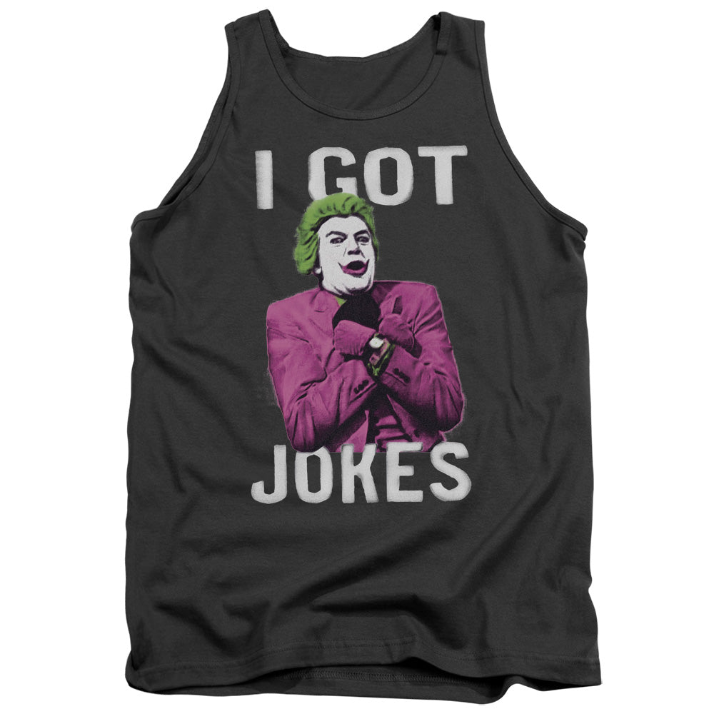 Batman Classic Tv Got Jokes Mens Tank Top Shirt Charcoal