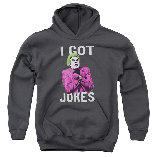 Batman Classic Tv Got Jokes Kids Youth Hoodie Charcoal