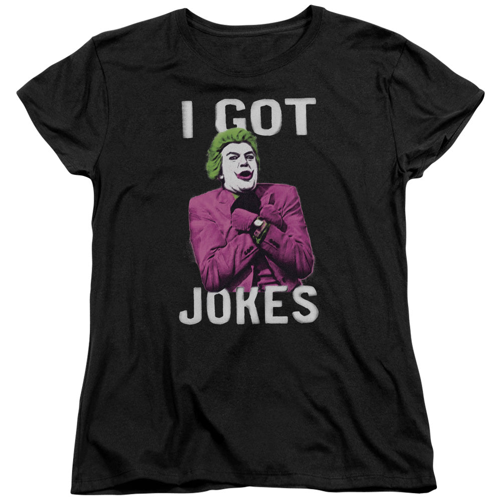 Batman Classic Tv Got Jokes Womens T Shirt Black