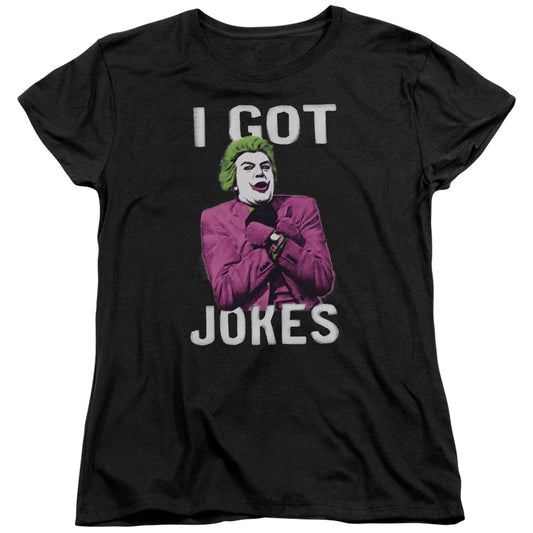 Batman Classic Tv Got Jokes Womens T Shirt Black