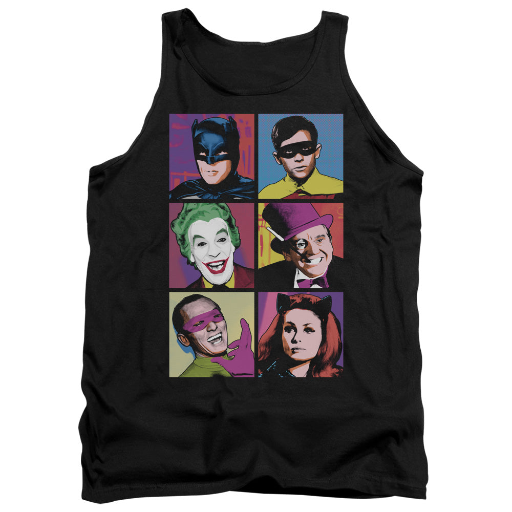 Batman Classic Tv Pop Cast Mens Tank Top Shirt Black