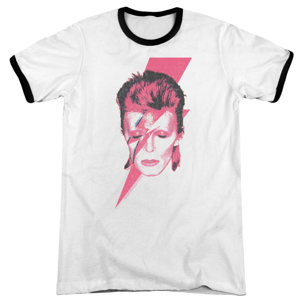 David Bowie Aladdin Sane Heather Ringer Mens T Shirt White