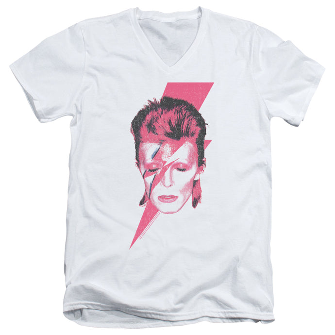 David Bowie Aladdin Sane Mens Slim Fit V-Neck T Shirt White