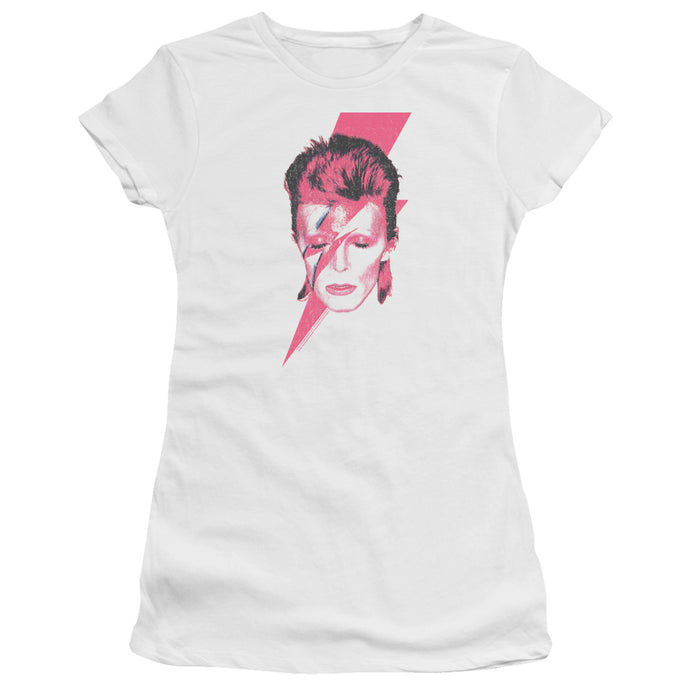 David Bowie Aladdin Sane Junior Sheer Cap Sleeve Womens T Shirt White