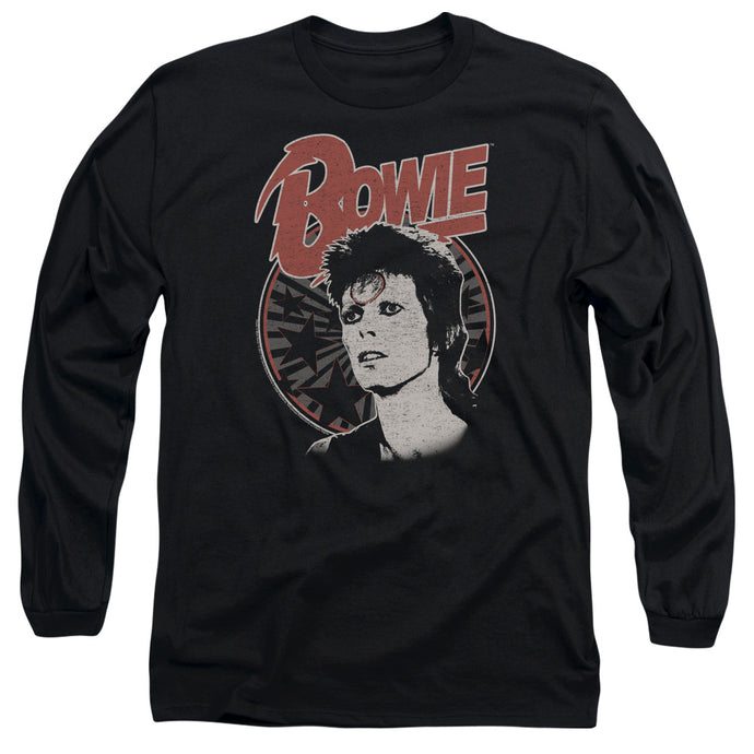 David Bowie Space Oddity Mens Long Sleeve Shirt Black