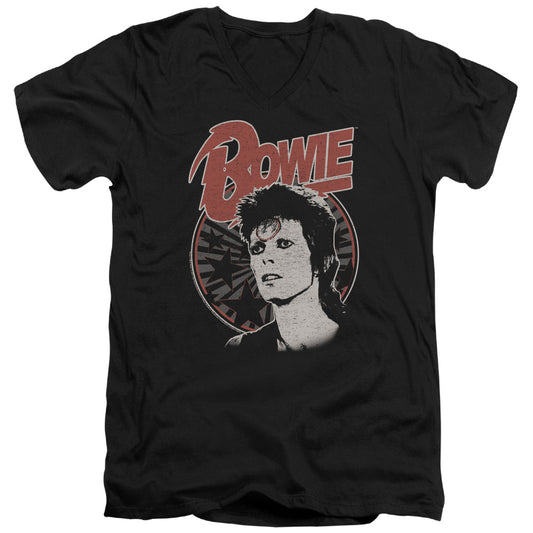 David Bowie Space Oddity Mens Slim Fit V-Neck T Shirt Black