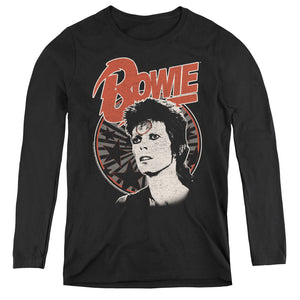 David Bowie Space Oddity Womens Long Sleeve Shirt Black
