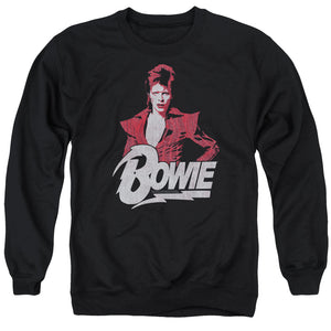 David Bowie Diamond David Mens Crewneck Sweatshirt Black