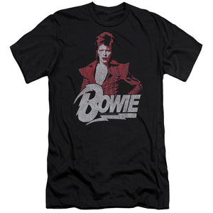 David Bowie Diamond David Slim Fit Mens T Shirt Black