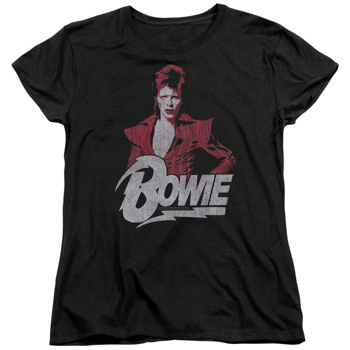 David Bowie Diamond David Womens T Shirt Black