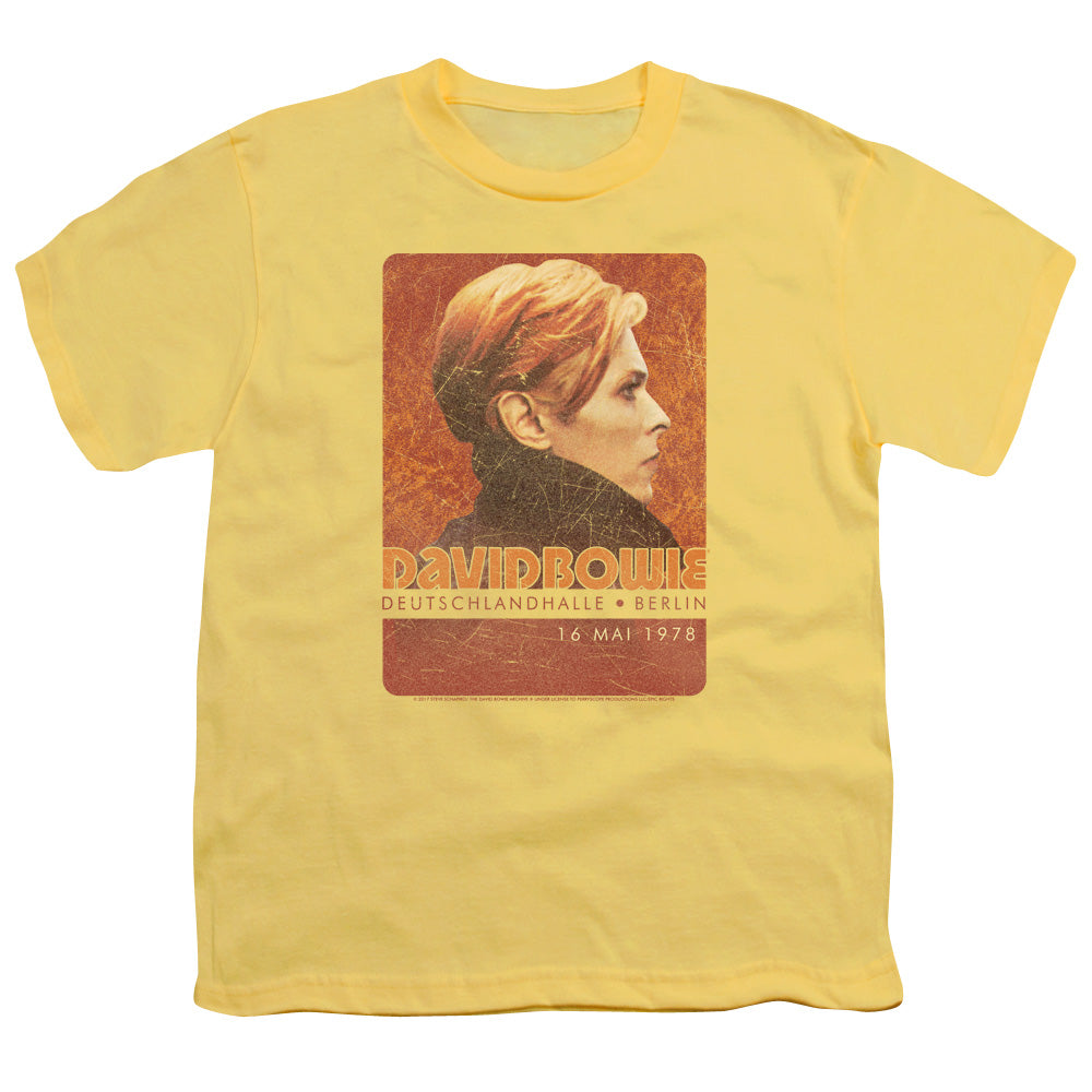 David Bowie Stage Tour Berlin 78 Kids Youth T Shirt Yellow