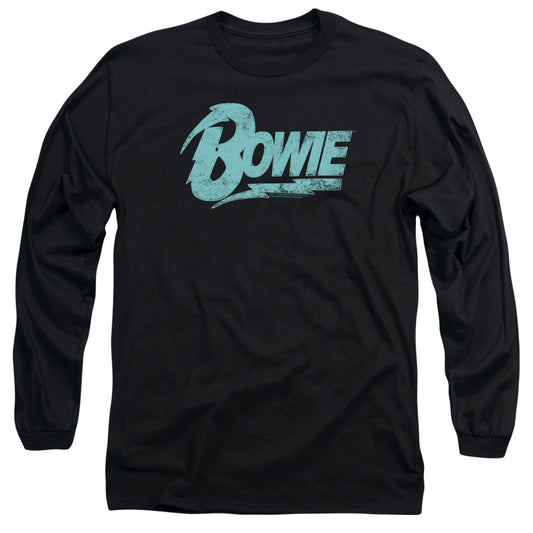 David Bowie Logo Mens Long Sleeve Shirt Black