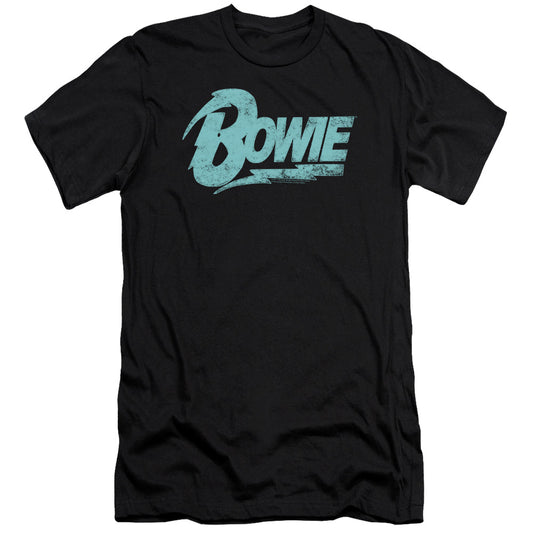 David Bowie Logo Premium Bella Canvas Slim Fit Mens T Shirt Black