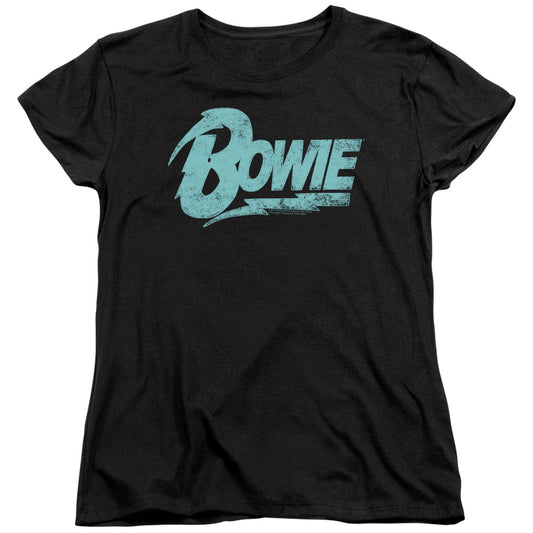 David Bowie Logo Womens T Shirt Black