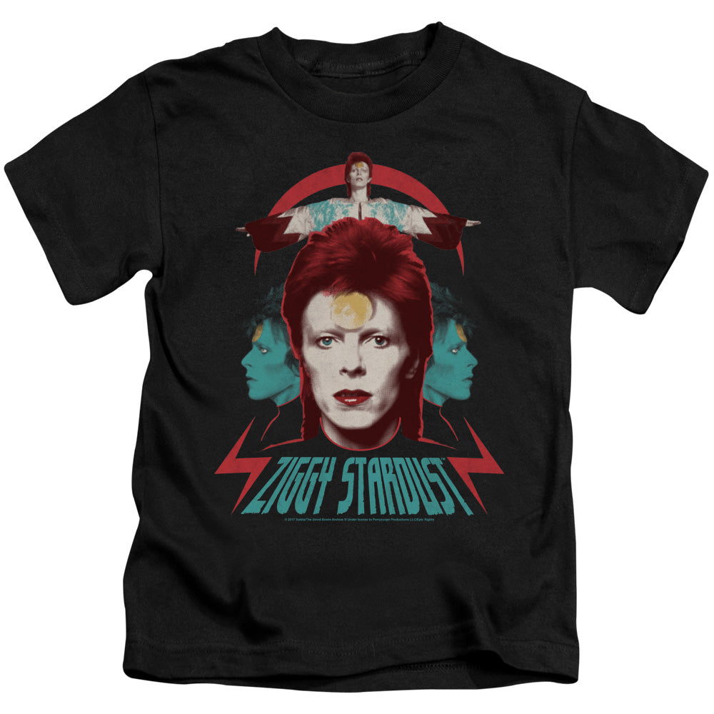 David Bowie Ziggy Heads Juvenile Kids Youth T Shirt Black
