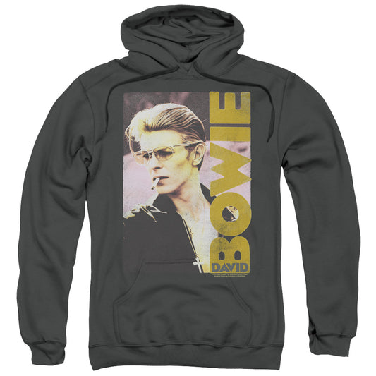 David Bowie Smokin Mens Hoodie Charcoal