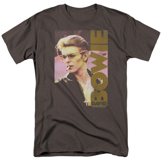 David Bowie Smokin Mens T Shirt Charcoal