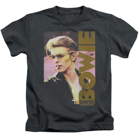 David Bowie Smokin Juvenile Kids Youth T Shirt Charcoal