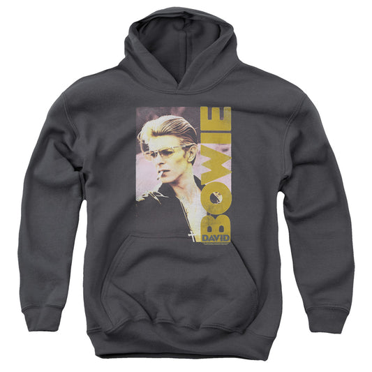 David Bowie Smokin Kids Youth Hoodie Charcoal