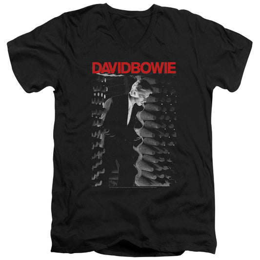 David Bowie Station To Station Mens Slim Fit V-Neck T Shirt Black