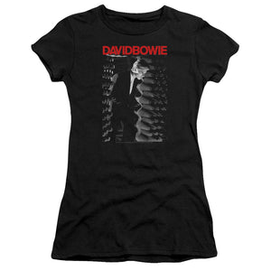 David Bowie Station To Station Junior Sheer Cap Sleeve Womens T Shirt Black