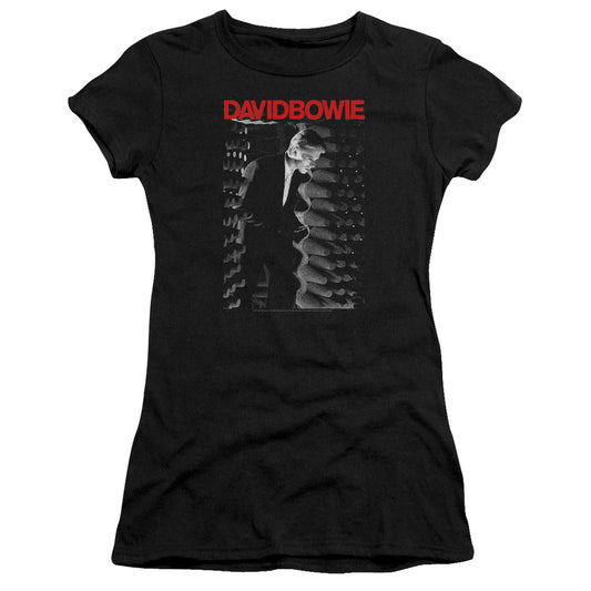 David Bowie Station To Station Junior Sheer Cap Sleeve Premium Bella Canvas Womens T Shirt Black