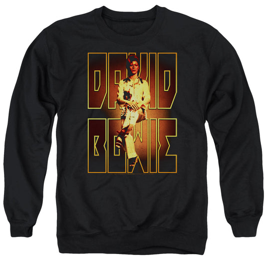 David Bowie Perched Mens Crewneck Sweatshirt Black