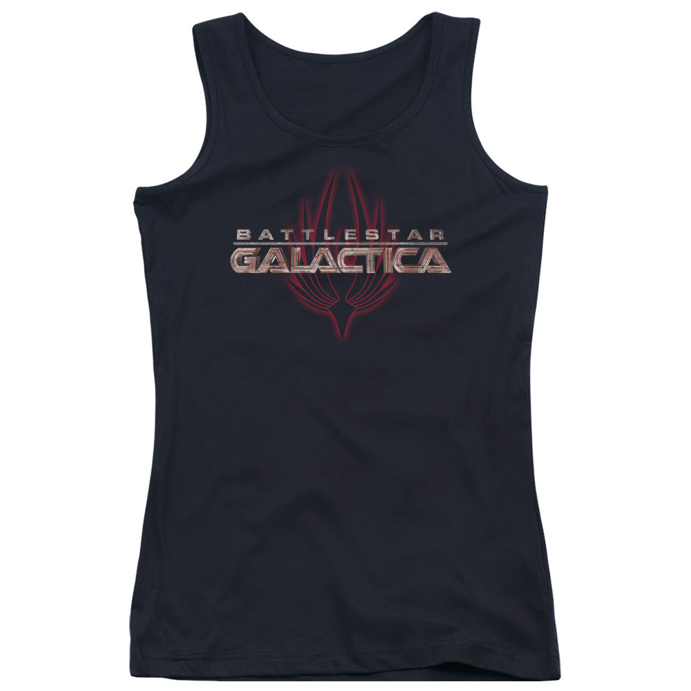 Battlestar Galactica Logo With Phoenix Womens Tank Top Shirt Black