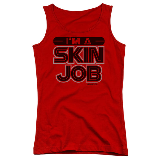 Battlestar Galactica Im A Skin Job Womens Tank Top Shirt Red