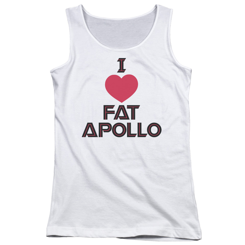 Battlestar Galactica I Heart Fat Apollo Womens Tank Top Shirt White