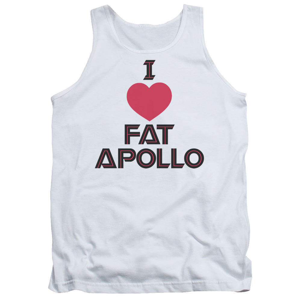 Battlestar Galactica I Heart Fat Apollo Mens Tank Top Shirt White