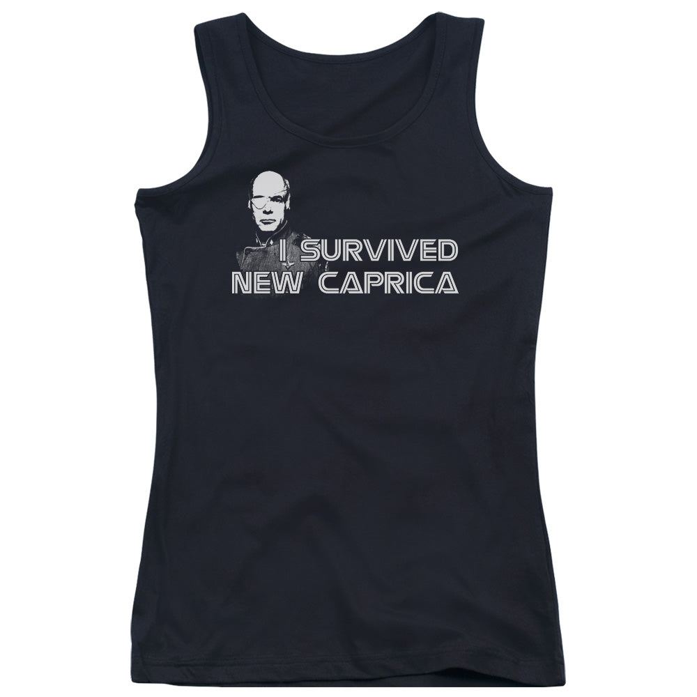 Battlestar Galactica I Survived New Caprica Womens Tank Top Shirt Black