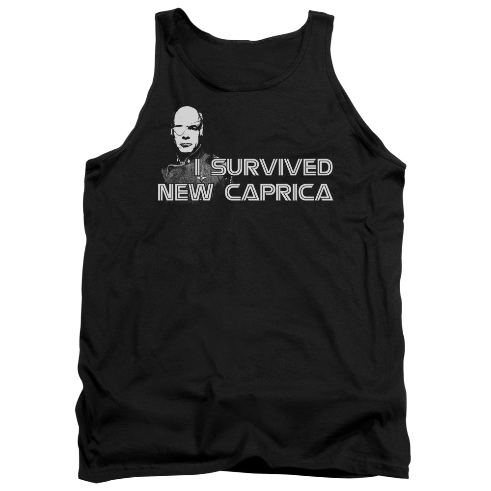 Battlestar Galactica I Survived New Caprica Mens Tank Top Shirt Black