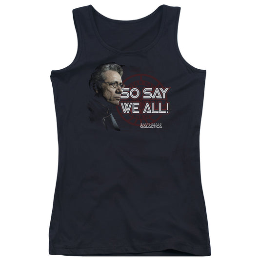 Battlestar Galactica So Say We All Womens Tank Top Shirt Black