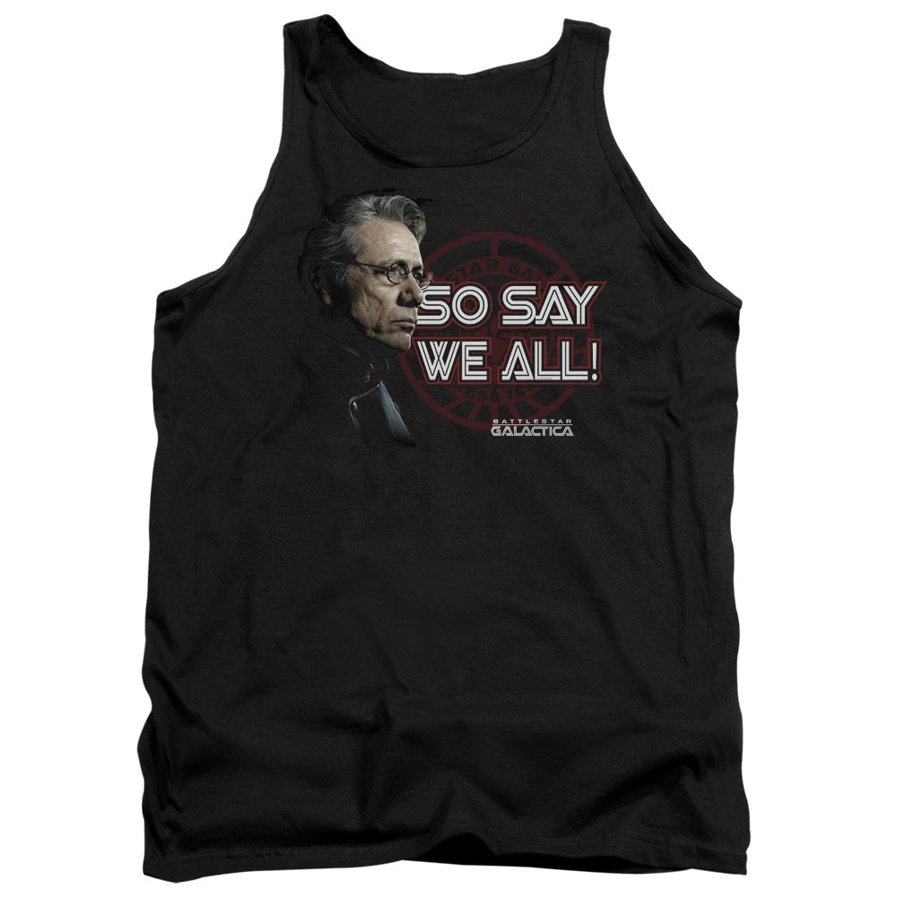 Battlestar Galactica So Say We All Mens Tank Top Shirt Black