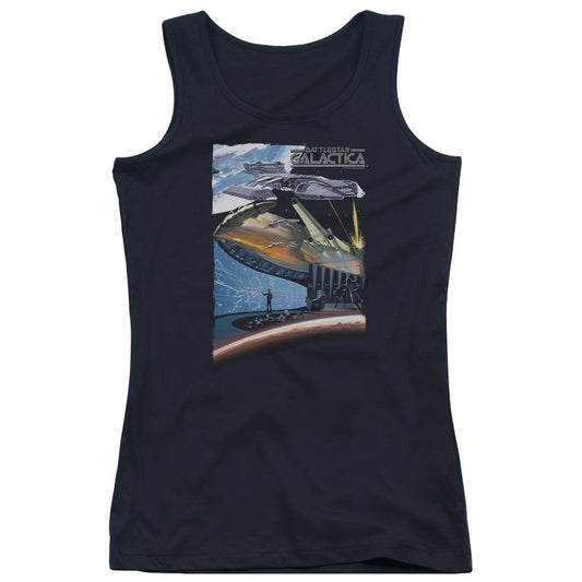 Battlestar Galactica Concept Art Womens Tank Top Shirt Black