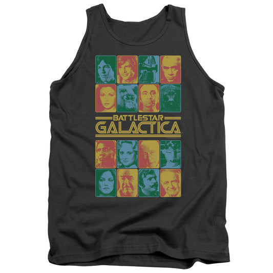 Battlestar Galactica 35th Anniversary Cast Mens Tank Top Shirt Charcoal