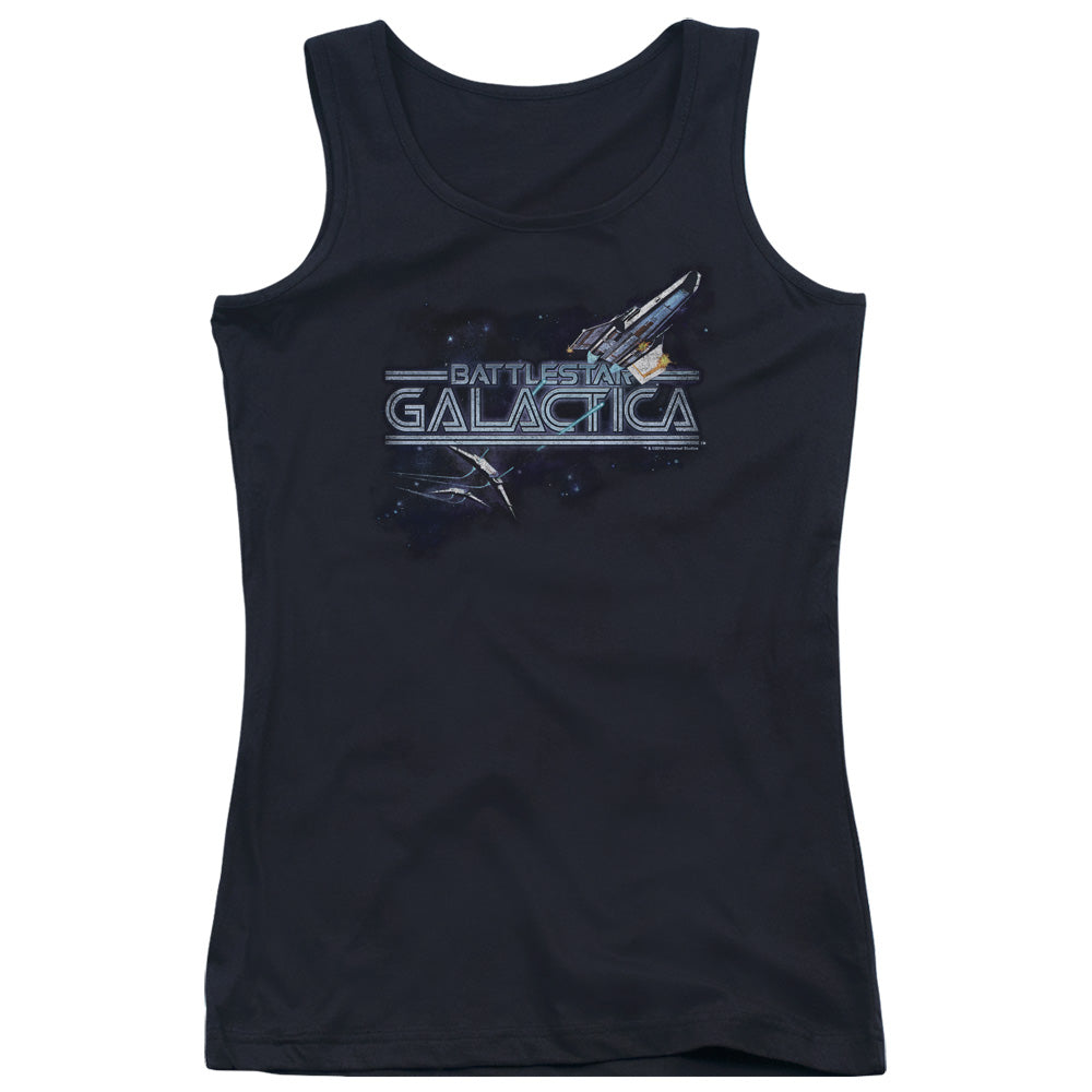 Battlestar Galactica Cylon Persuit Womens Tank Top Shirt Black