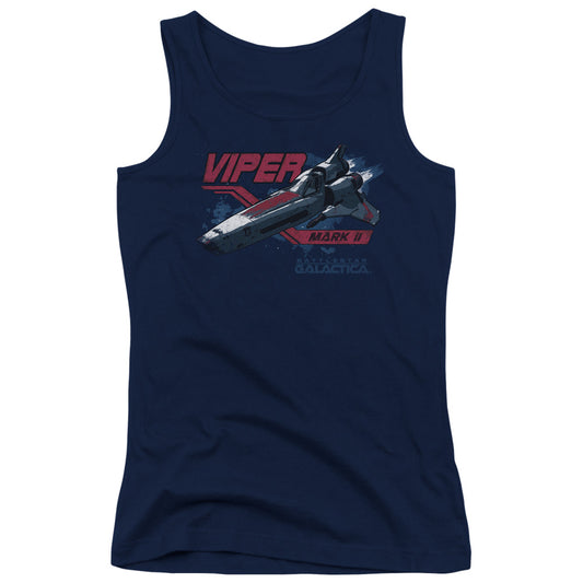 Battlestar Galactica Viper Mark Il Womens Tank Top Shirt Navy Blue