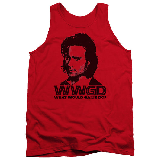 Battlestar Galactica WWGD Mens Tank Top Shirt Red