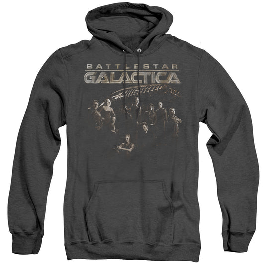 Batlestar GalACtica Batle Cast Heather Mens Hoodie Black Officially Licensed