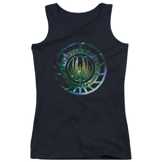 Batlestar GalACtica (New) Galaxy Emblem Womens Tank Top Shirt Black