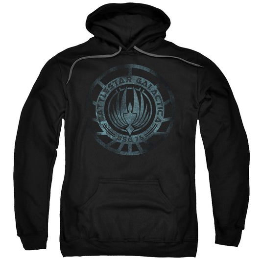 Batlestar GalACtica (New) Faded Emblem Mens Hoodie Black Officially Licensed