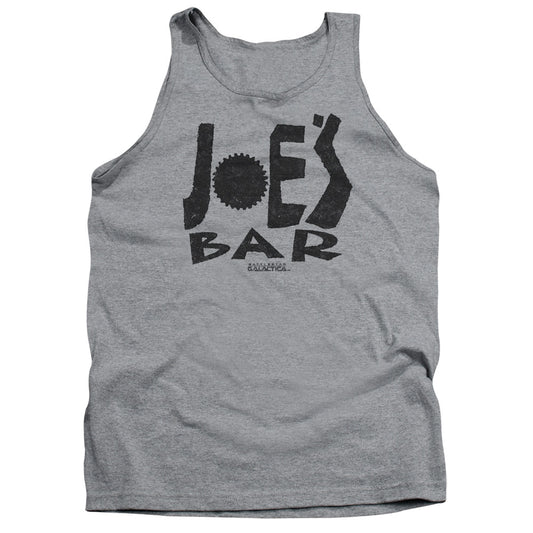 Battlestar Galactica Joes Bar Logo Mens Tank Top Shirt Athletic Heather