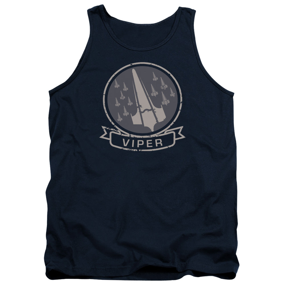 Battlestar Galactica Viper Squad Mens Tank Top Shirt Navy Blue