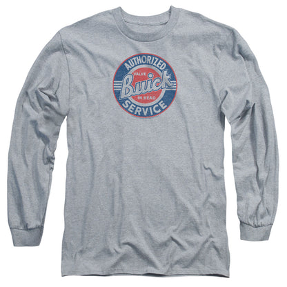 Buick Authorized Service Mens Long Sleeve Shirt Athletic Heather Officially Licensed Officially Licensed