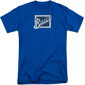 Buick Distressed Emblem Mens Tall T Shirt Royal Blue